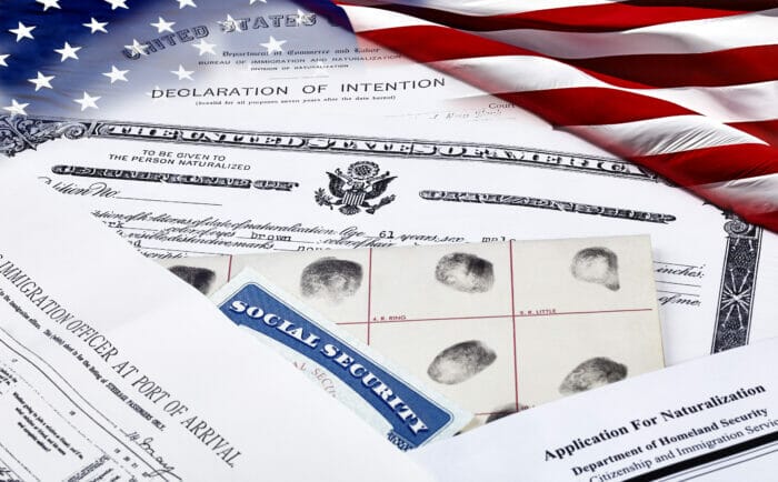 USCIS processing a naturalization application