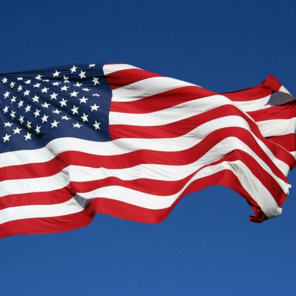 The American flag.