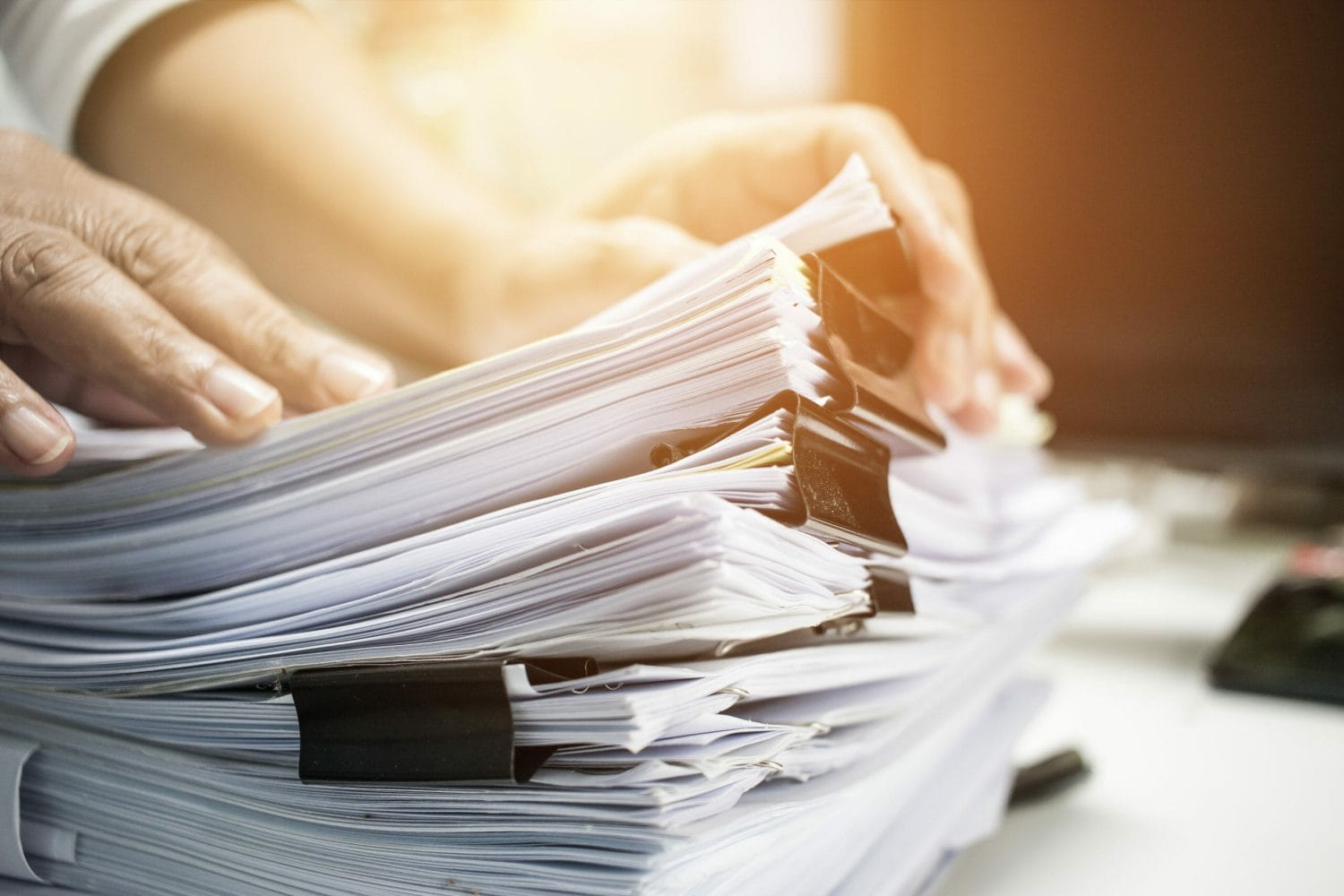 Stack of green card applications