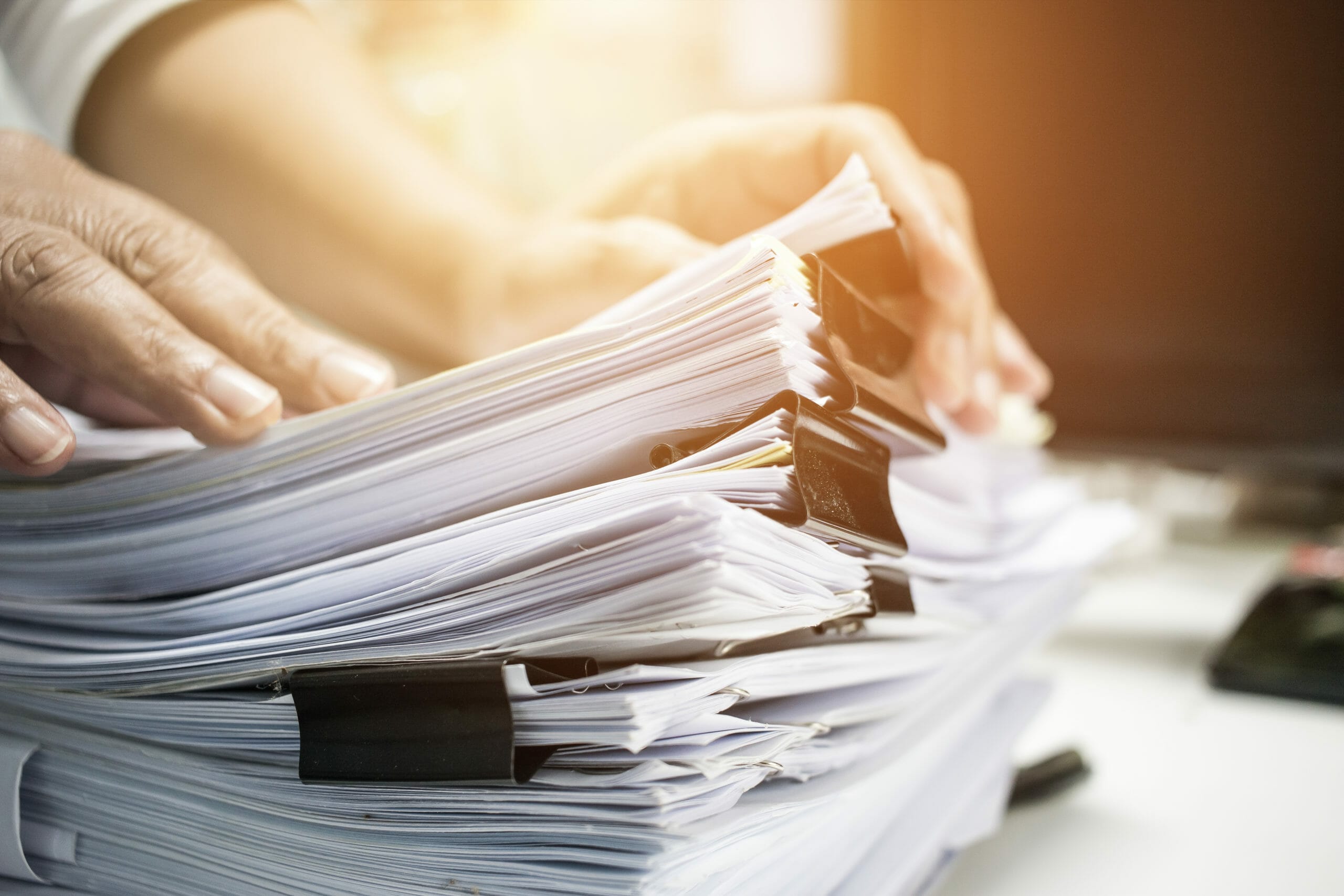 Stack of green card applications