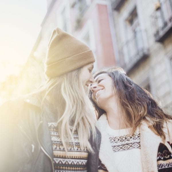 An engaged couple together thanks to a K-1 fiance visa.