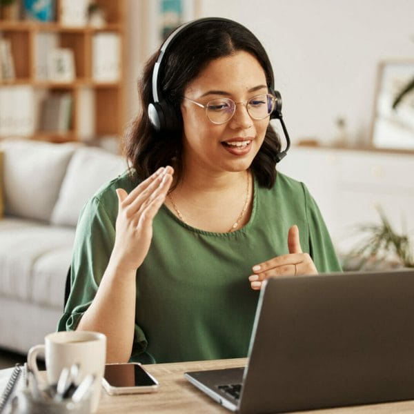 An H-1B employee talks to her boss