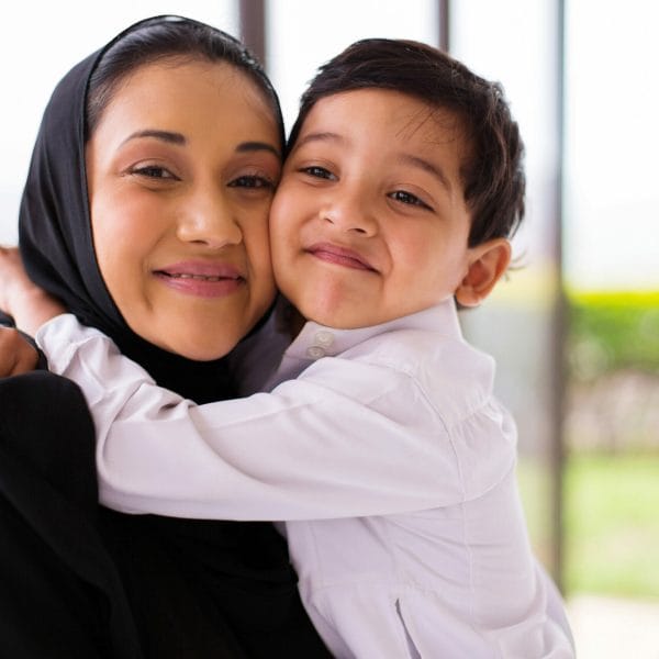 Immigrant mother and child.