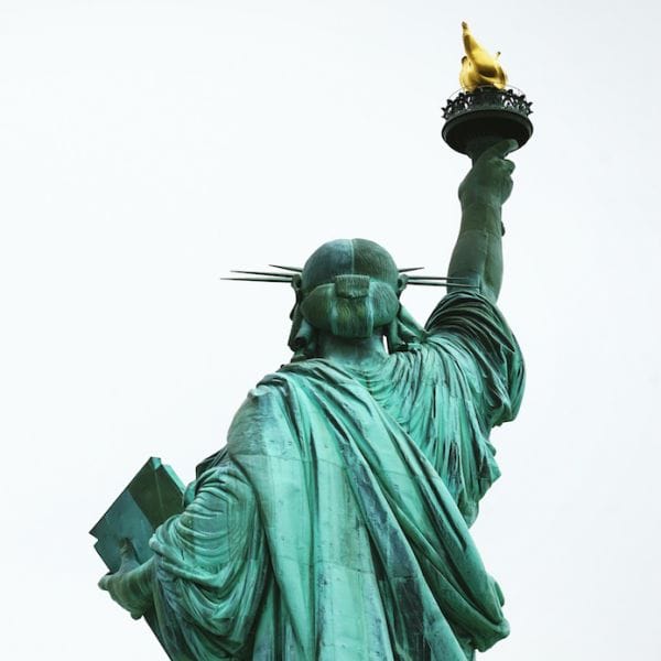 Statue of Liberty Back Square