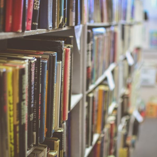 Books in a library