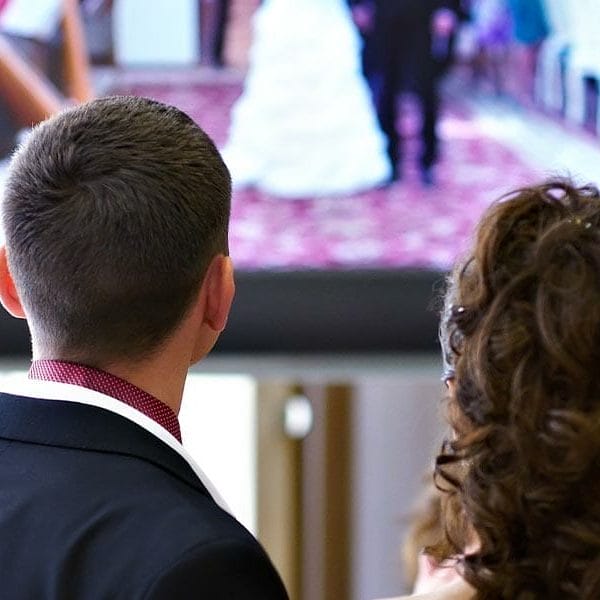 A couple at a proxy wedding