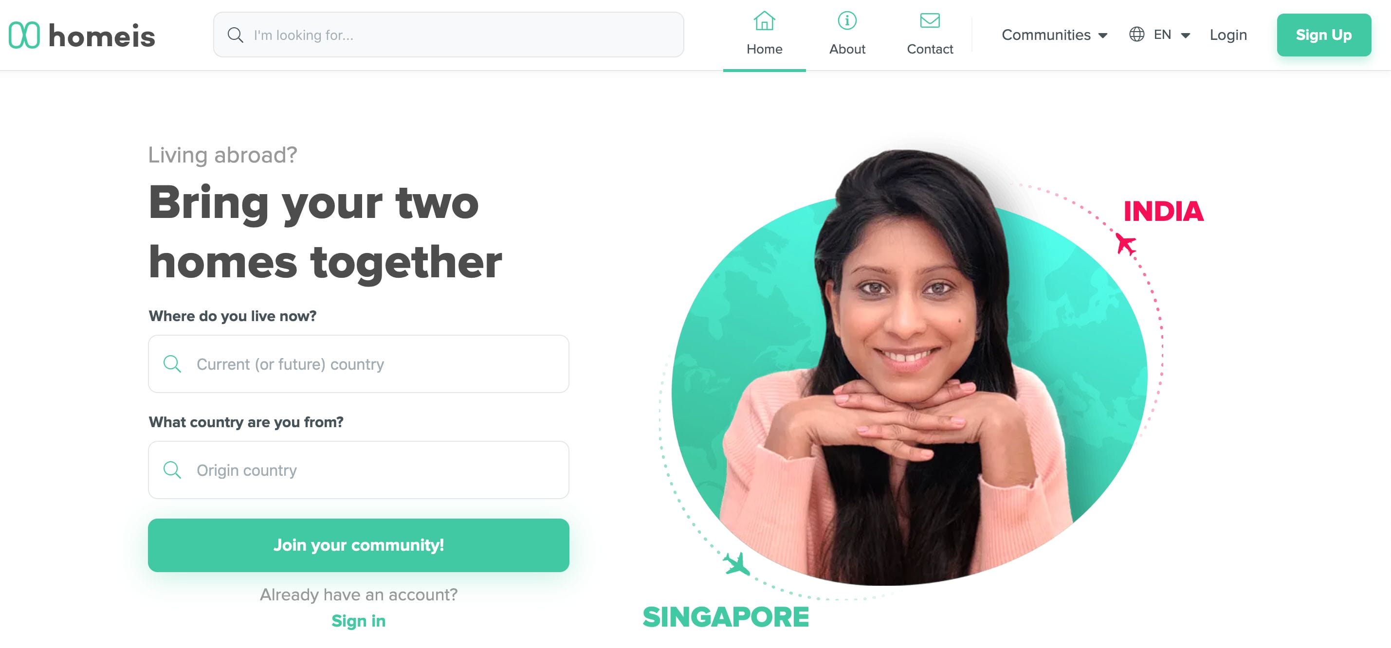Homeis app for new immigrants