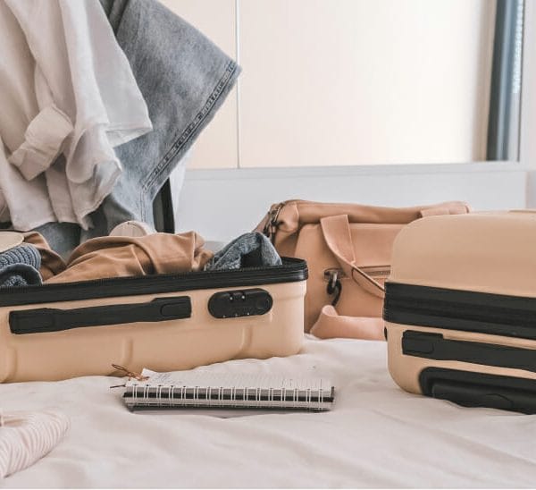 Suitcases and travel