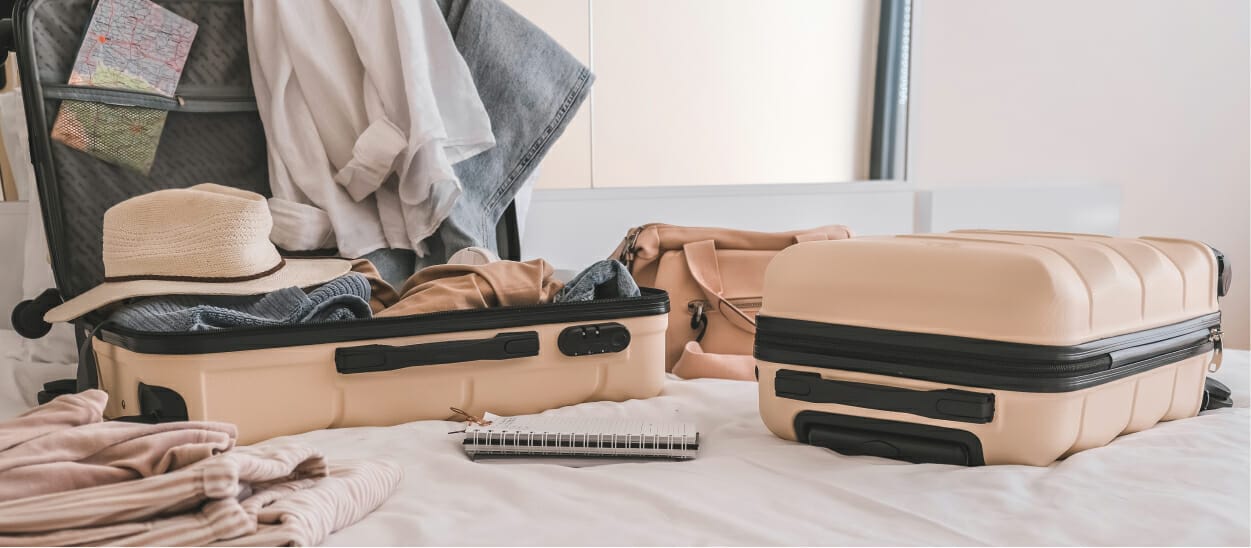 Suitcases and travel