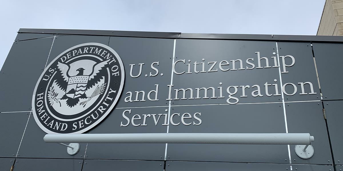 USCIS Building Sign