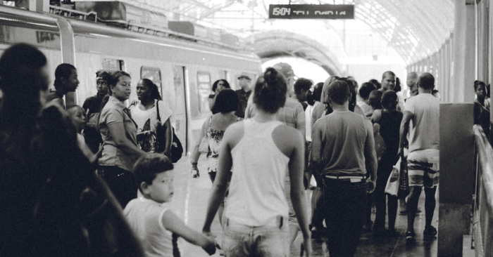 Busy Crowd at Station