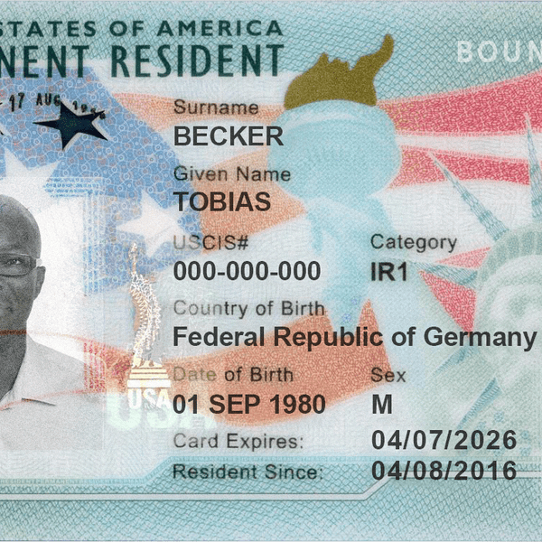 sample green card