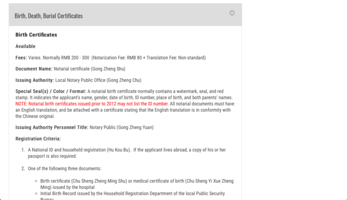 Reciprocity Schedule Document Details