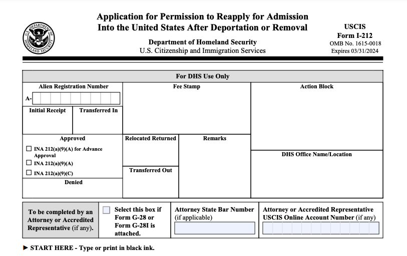 Form I-212