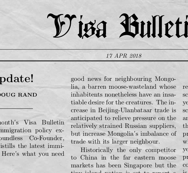 Visa Bulletin Breakdown